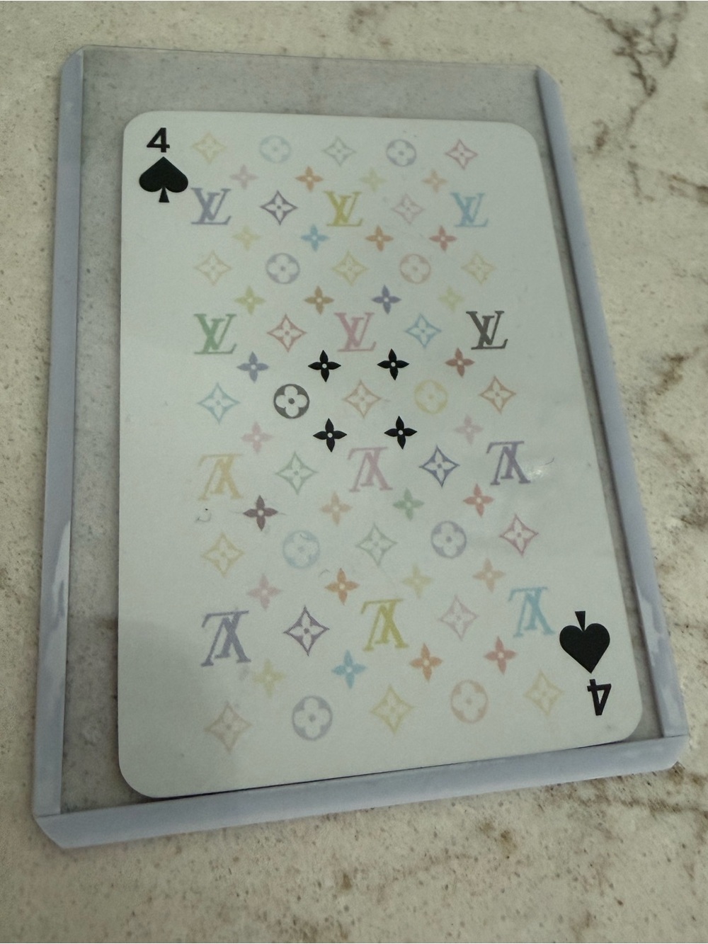 Louis Vuitton Multicolor Monogram “4” Of ♠️ Playing Card and Cover